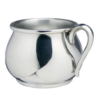 Picture of Pewter Bulged Baby Cup, 5 oz. by Salisbury Silversmiths 