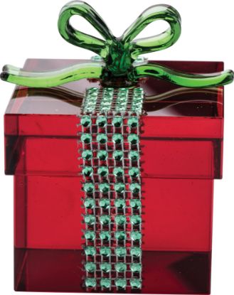 Picture of Red Crystal Gift Box Figurine