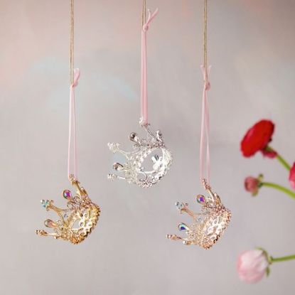 Picture of One Hundred 80 Degrees Silver Metal Crown Ornament By Glitterville