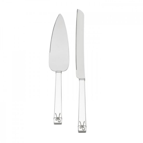 Picture of Vera Wang by Wedgwood Love Knots Stainless Cake Knife & Server Set