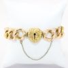 Picture of Antique Victorian 9k Yellow Gold Chain Bracelet with Heart Shaped Clasp with Diamond Accent