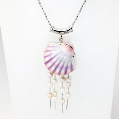 Picture of Franz Porcelain Shell with Pearls Necklace