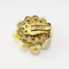 Picture of Vintage De Mario Yellow Rhinestone, Faux Pearl & Glass Bead Clip-On Earrings