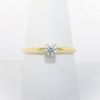 Picture of Vintage 14k Yellow Gold & Round Brilliant Cut Diamond Solitaire Engagement Ring