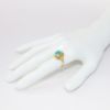 Picture of Vintage Egyptian 20k Yellow Gold & Turquoise Scarab & Papyrus Ring