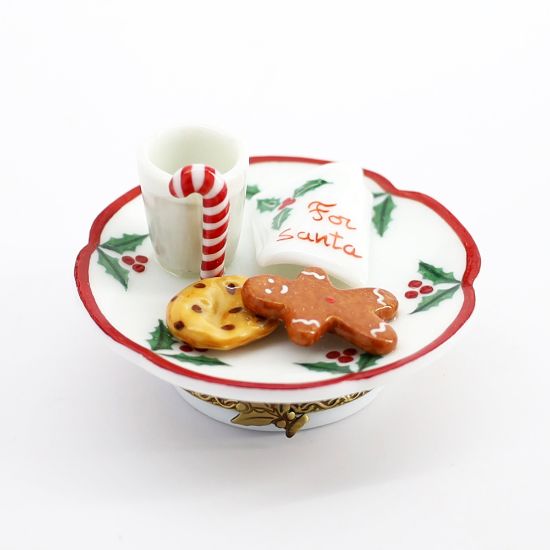 Picture of Limoges Porcelain Cookies for Santa Trinket Box
