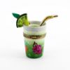 Picture of Limoges Porcelain Glass of Tropical Fruit Drink Trinket Box