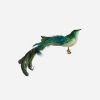 Picture of One Hundred 80 Degrees  Green Glass & Feather Bird clip on Ornament 