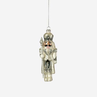 Picture of One Hundred 80 Degrees  Silver Blown Glass Nutcracker Ornament