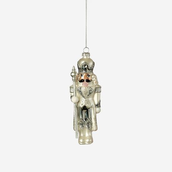 Picture of One Hundred 80 Degrees  Silver Blown Glass Nutcracker Ornament