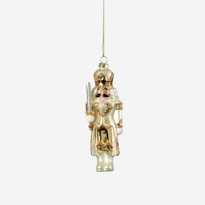 Picture of One Hundred 80 Degrees  Gold Blown Glass Nutcracker Ornament