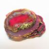 Picture of Jodhpuri - Set Of 4 Pink Agate Coasters With Gold Foil Edges