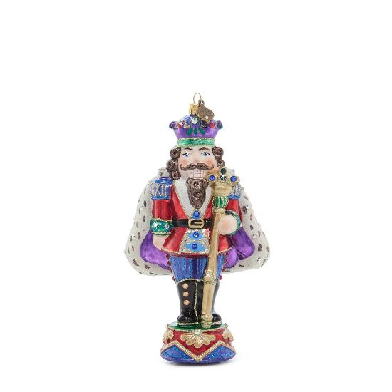 Picture of Jay Strongwater Fancy Nutcracker Blown Glass Ornament