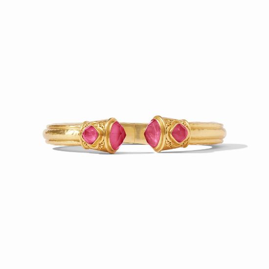Picture of Julie Vos - Astor Hinge Demi Cuff In Iridescent Raspberry