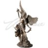 Picture of Archangel Saint Michael Standing on Rocks with Drawn Sword Figurine
