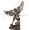 Picture of Archangel Saint Michael Standing on Rocks with Drawn Sword Figurine