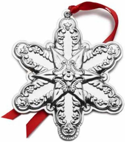Picture of Wallace 2022 Sterling Grande Baroque Snowflake Ornament, Metal, 25th Anniversary Edition