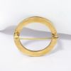 Picture of Antique Edwardian Era 14k Yellow Gold, Sky Blue Guilloche Enamel & Pearl Circle Brooch