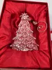 Picture of Waterford 2005 clear crystal Christmas Tree Ornament, with Box and enhancer