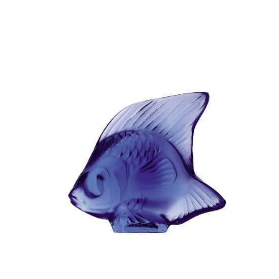 Picture of Lalique Fish Sculpture - Sapphire Blue