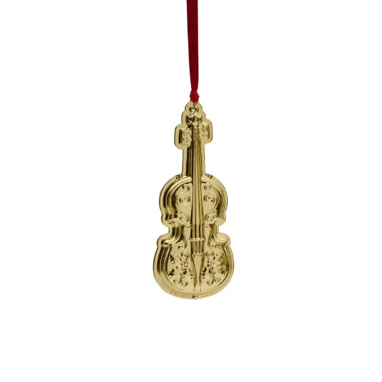 Picture of Wallace 2023 2nd Edition 24k gold plated Violin Ornament, NEW in Box