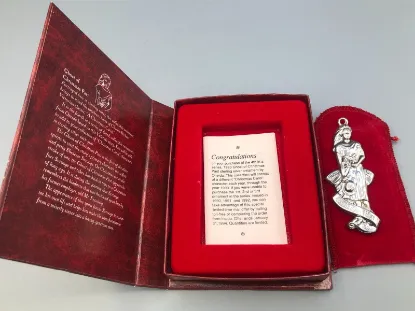 Picture of Oneida 1993 "Ghost of Christmas Past" Ornament, Sterling Silver with original Box
