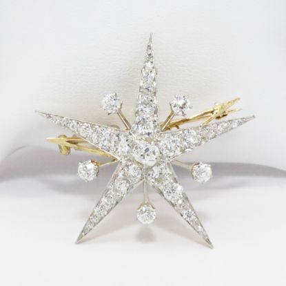 Picture of Victorian 18k Yellow Gold Diamond Brooch/Pendant 