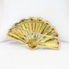 Picture of 18k Yellow Gold Enamel & Gemstone Fan Brooch