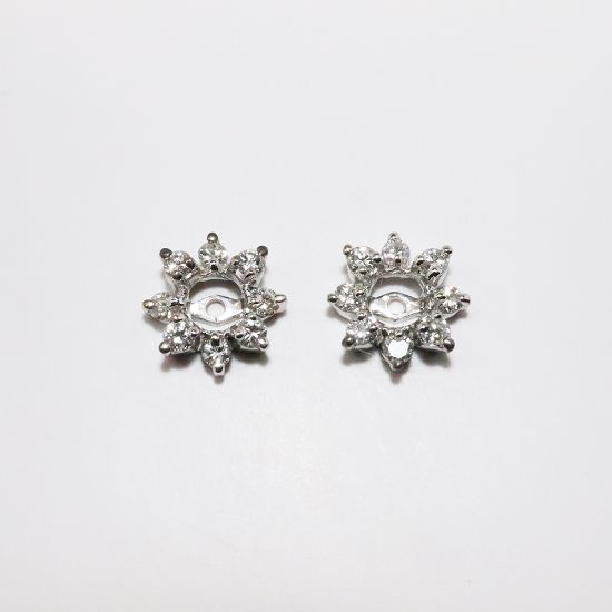 Picture of 14k White Gold Diamond Earring Jackets 