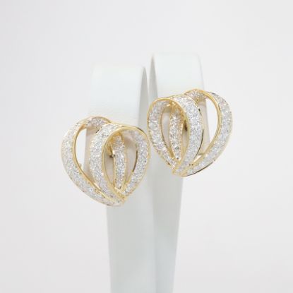 Picture of 18k Yellow Gold Diamond Earrings 