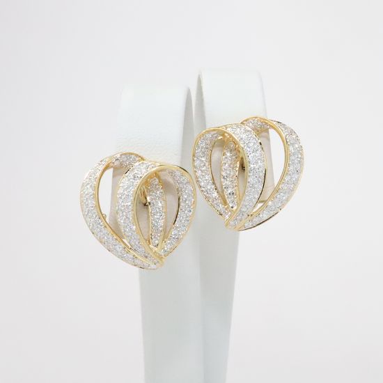 Picture of 18k Yellow Gold Diamond Earrings 