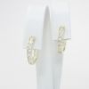 Picture of 14k Yellow Gold Diamond Hoops 