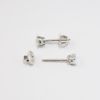 Picture of 14k White Gold Diamond Round Brilliant Solitaire Studs 