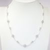 Picture of 14k White Gold Diamond Flower Necklace 