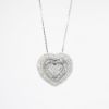 Picture of 14k White Gold Diamond Convertible Heart Necklace 