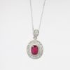 Picture of 14k White Gold Ruby & Diamond Necklace 