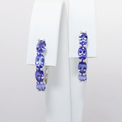 Picture of 14k White Gold Tanzanite Earrings 