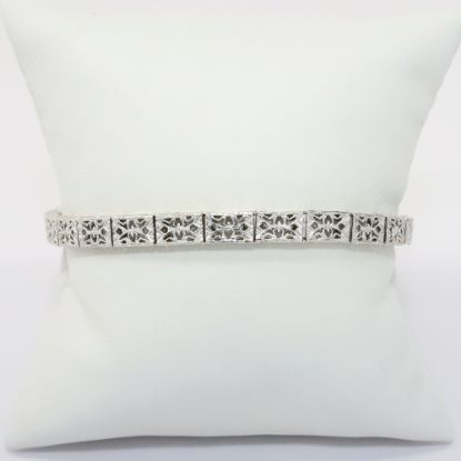 Picture of 14k White Gold Edwardian Filigree Bracelet 