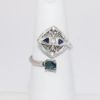 Picture of 14k White Gold Sapphire & Diamond Ring 