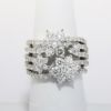 Picture of 14k White Gold Diamond Flower Ring 