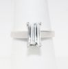 Picture of 14k White Gold 1.42CT Bent Top Cut Cornered Rectangular Step Cut Diamond Ring 