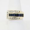 Picture of 14k Yellow Gold Diamond & Sapphire Ring 