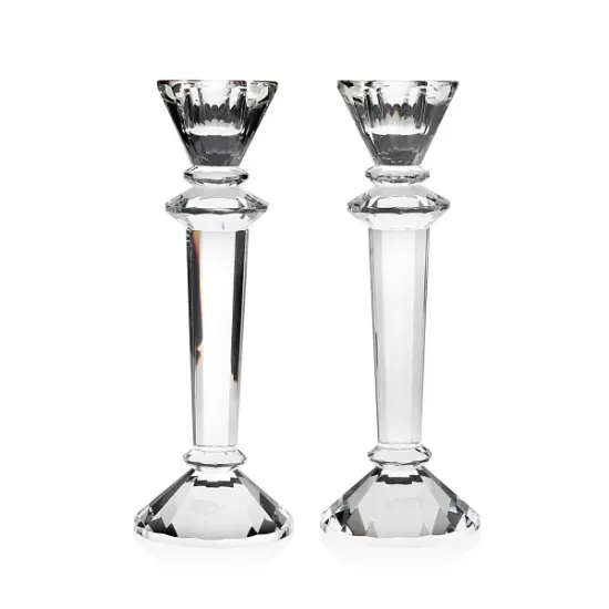 Picture of Pair Round Classic Crystal Candlesticks by Ricci Argentieri