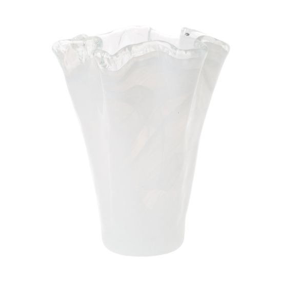 Picture of Vietri Onda Glass White Medium Vase