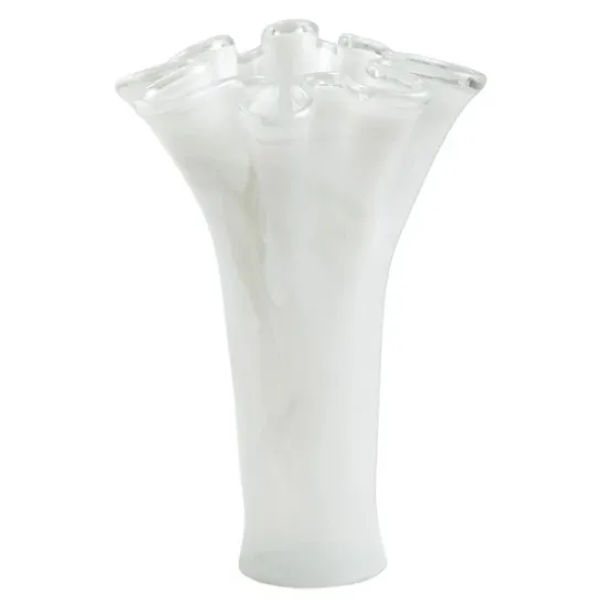 Picture of Vietri Onda Glass White Tall Vasef