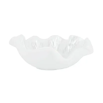 Picture of Vietri Onda Glass Clear Small Bowl With White Lines