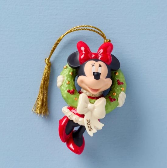 Picture of Lenox 2025 Minnie Mouse with Wreath Ornament