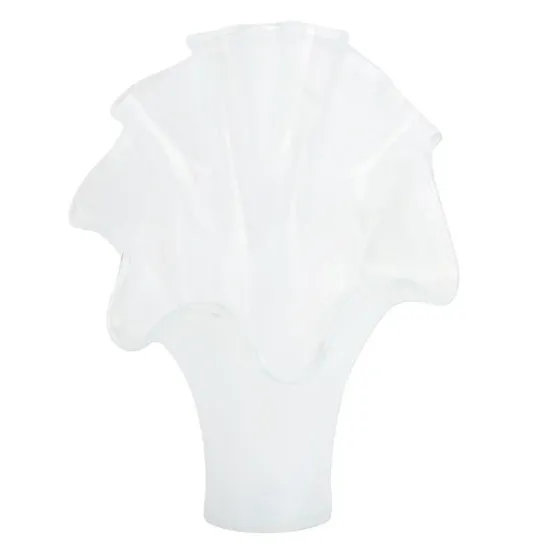 Picture of Vietri Onda Glass White Fanned Vase