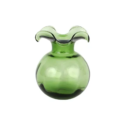 Picture of Vietri Hibiscus Glass Bud Vase - Dark Green