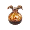 Picture of Vietri Hibiscus Glass Bud Vase - Brown Tortoiseshell